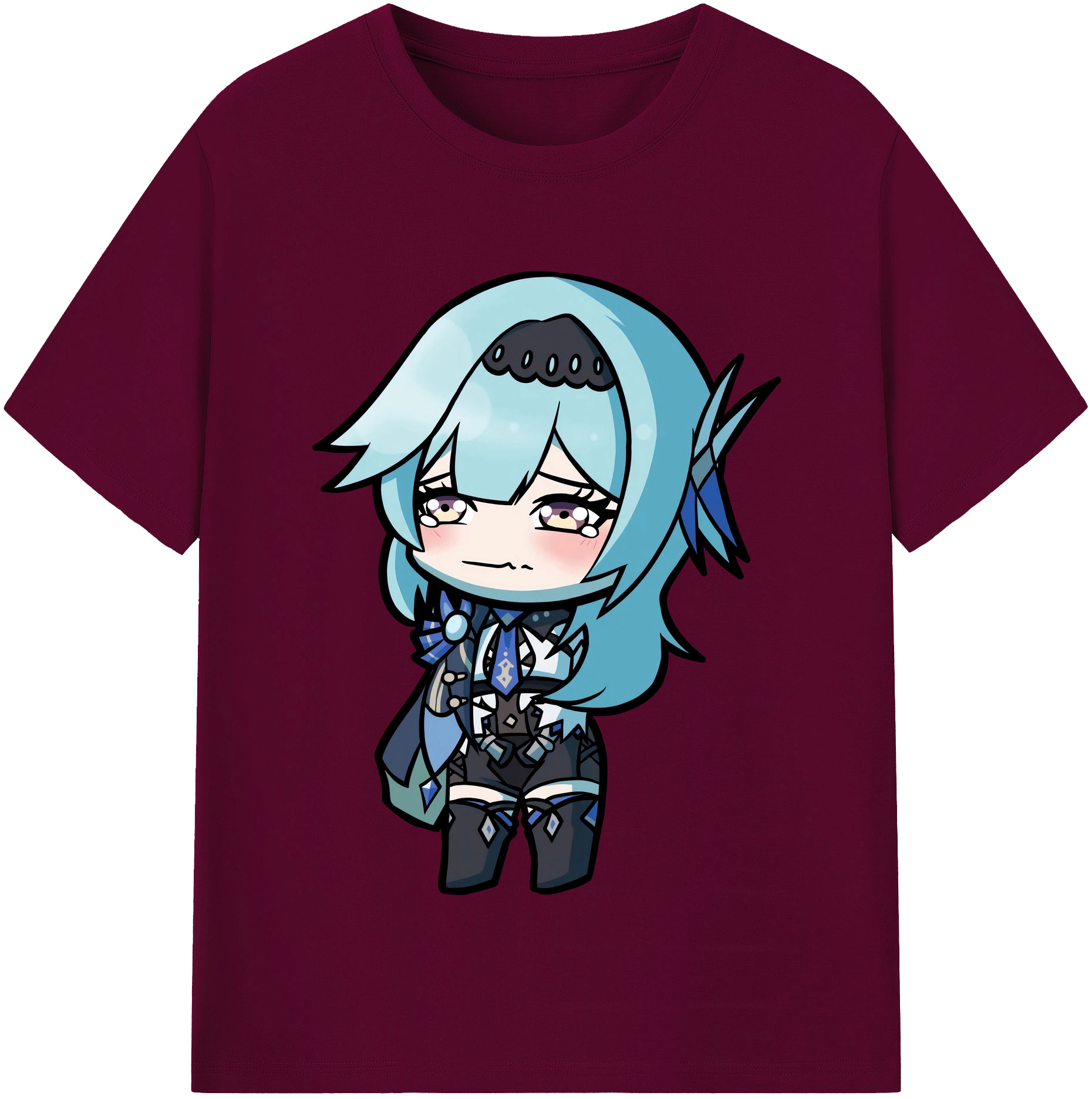 げんし神 优菈 ゆうら genshin Yūra レディースカジュアルプリントTシャツ（綿100％）